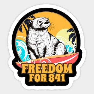 Otter 841 - Surfing Fashion Sticker